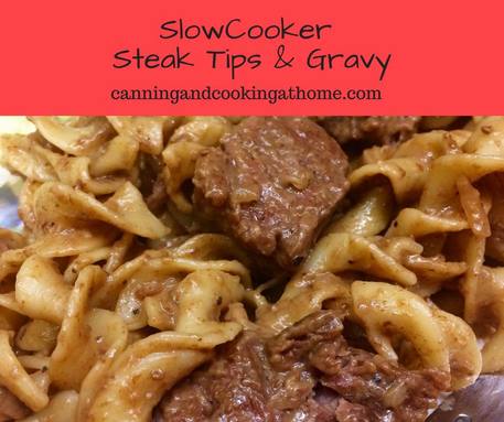 SlowCooker Steak Tips & Gravy
